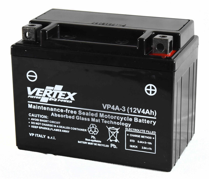 Vertex Motorradbatterie passend für Derbi Predator 50 LC 2T CB4L-B 1998-2003