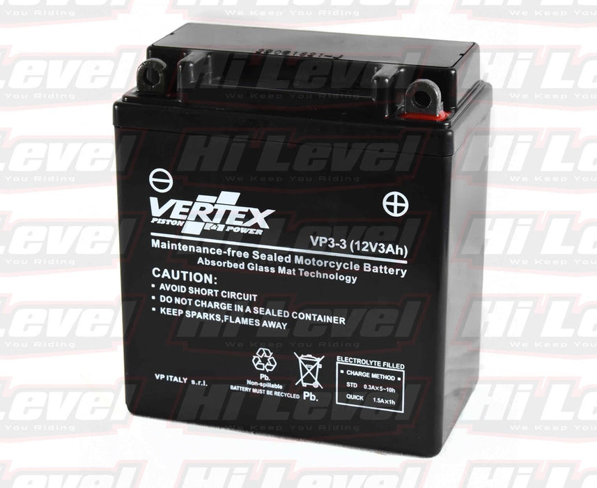 Vertex Motorcycle Battery Fits Yamaha XT 350 H Trail CB3L-B 1996