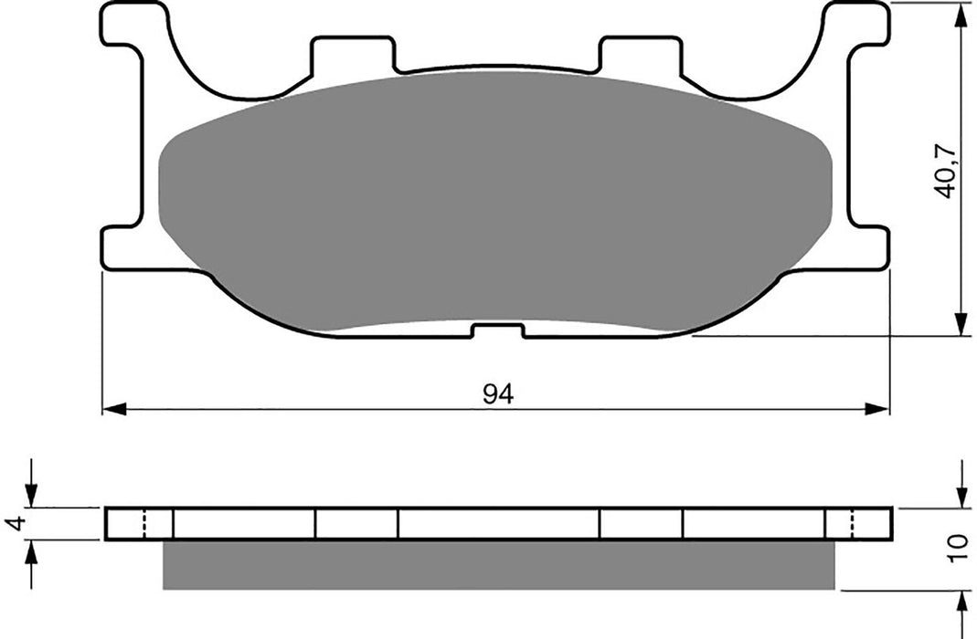 Front Right Goldfren Brake Pad Fits Yamaha XV 250 Virago 3LS7 1995
