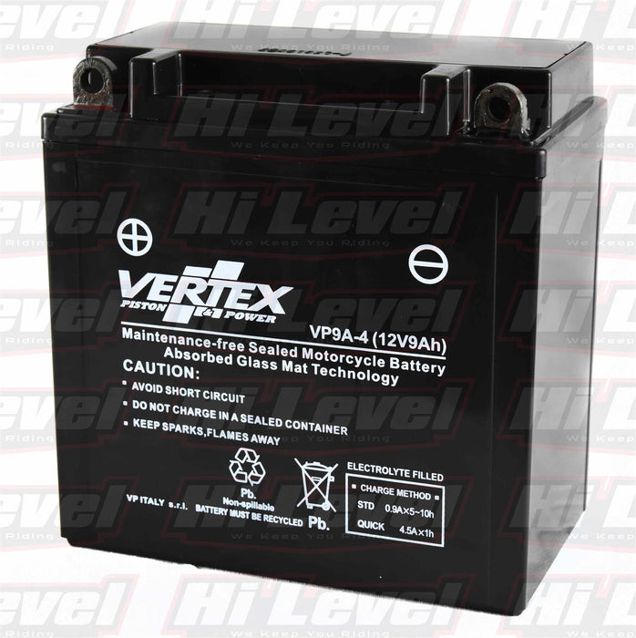Vertex Motorcycle Battery Fits Kawasaki BN 125 A7 Eliminator CB9-B 2004