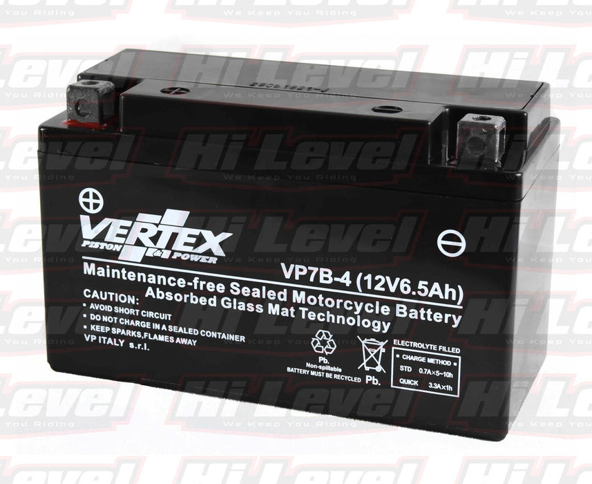 Vertex Battery Fits Suzuki DR-Z 400 SM L0 Supermoto E/Start CT7B-4 2010