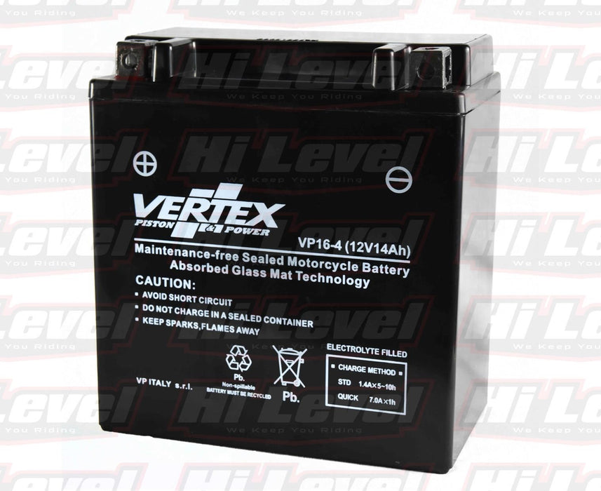 Vertex Motorcycle Battery Fits Kawasaki VN 1600 B1H Mean Streak CTX16-BS 2004