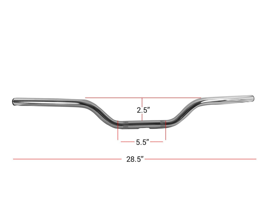 Motorradlenker 7/8" Chrom 2,50" Rise wie eingebaut Honda CB750K 69-76