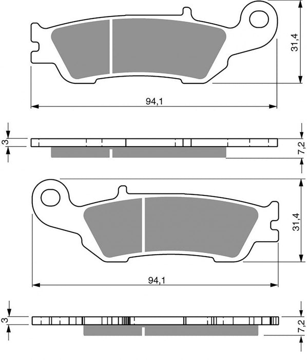 Front Right Goldfren Brake Pad Fits Yamaha YZ 125 C 1SR6 2T 2013