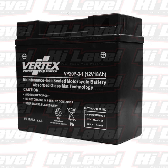 Vertex Motorcycle Battery Fits BMW K 75 ES18-12v ES18-12v 1985-1995