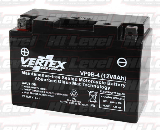 Vertex Motorcycle Battery Fits Yamaha YZF R6 5MT1 CT9B-4 2001 – motorcycle part available from UK stock