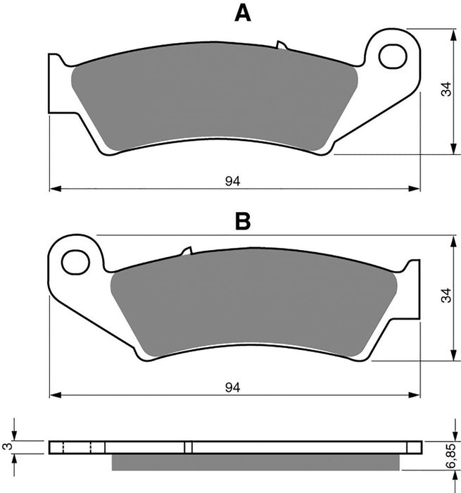 Front Right Goldfren Brake Pad Fits Yamaha WR 426 FN 4T 5NG2 2001