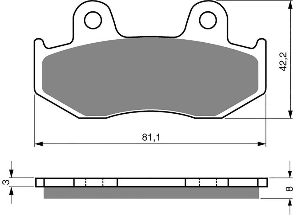 Front Right Goldfren Brake Pad Fits Honda PES 150 -9 PS150 2009