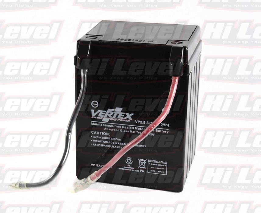 Vertex Motorcycle Battery Fits Honda CG 125 K Brazil CB2.5L-C 1989-1994 – motorcycle part available from UK stock