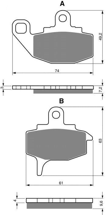 Front Right Goldfren Brake Pad Fits Kawasaki KLR 650 KL650A2 1988