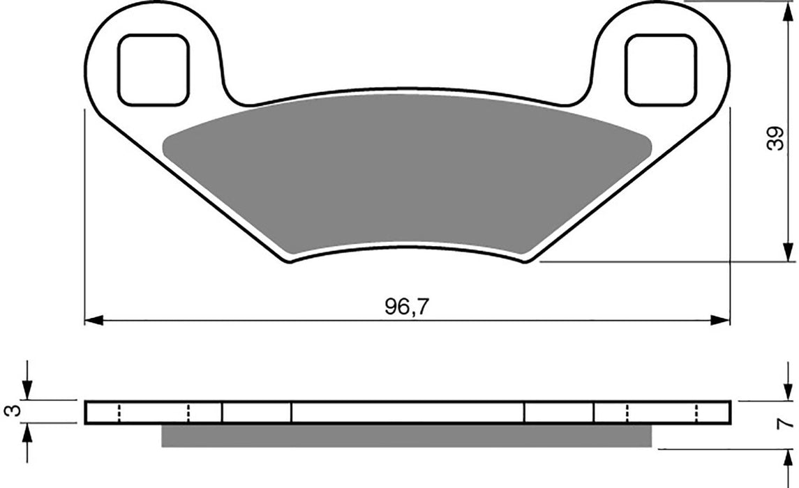 Front Left Goldfren Brake Pad Fits Polaris 500 Sportsman X2 2006