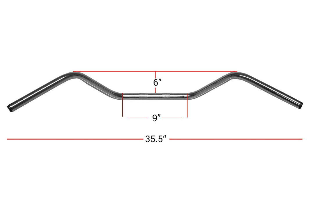 Motorcycle Handlebar 1" Chrome Glide 7" Rise with Dimples