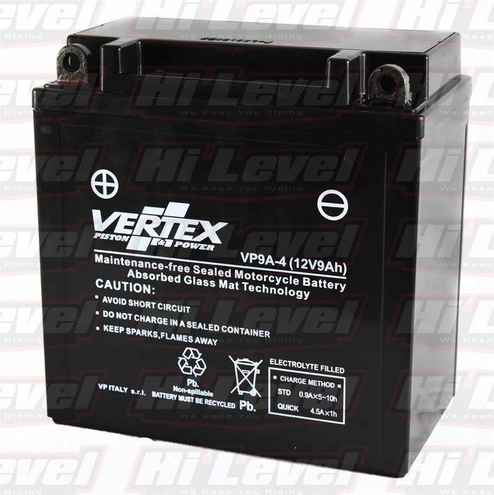 Vertex Motorcycle Battery Fits Kawasaki BN 125 A9F CB9-B 2009