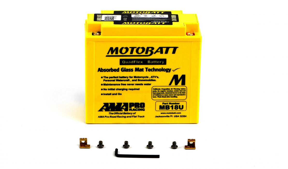 Motobatt Sealed Battery Fits Moto Guzzi V 50 Custom MB18U 1982-1986
