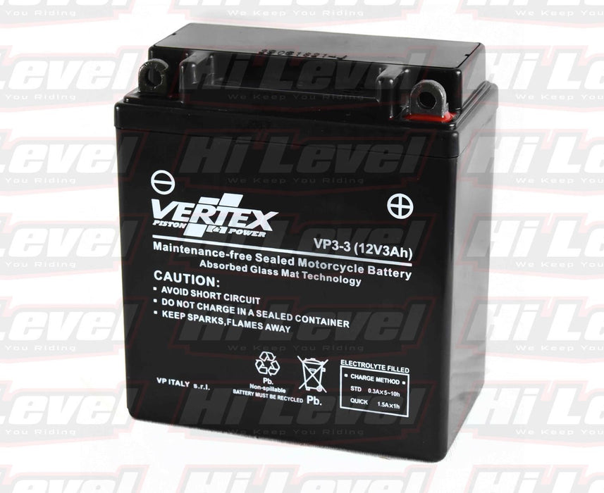 Vertex Motorcycle Battery Fits Yamaha DT 125 R 3RMB CB3L-B 1998