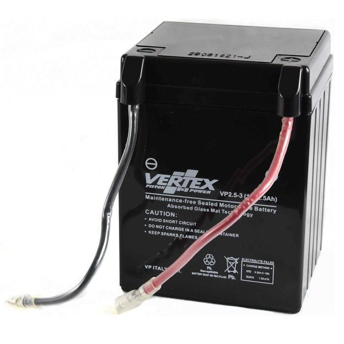 Vertex Motorradbatterie passend für Honda CG 125 E Brazil CB2.5L-C 1984