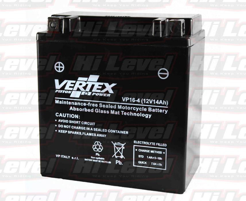 Vertex Motorcycle Battery Fits Kawasaki VN 1700 BDF Voyager ABS CTX16-BS 2013