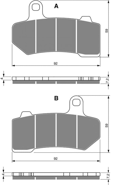 Rear Right Brake Pad Fits H/Davidson VRSCSE 1250 Screamin Eagle V-Rod 2005