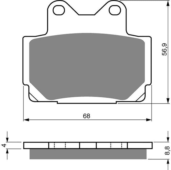 Front Right Goldfren Brake Pad Fits Yamaha RZ 250 R 1XG 1985-1987