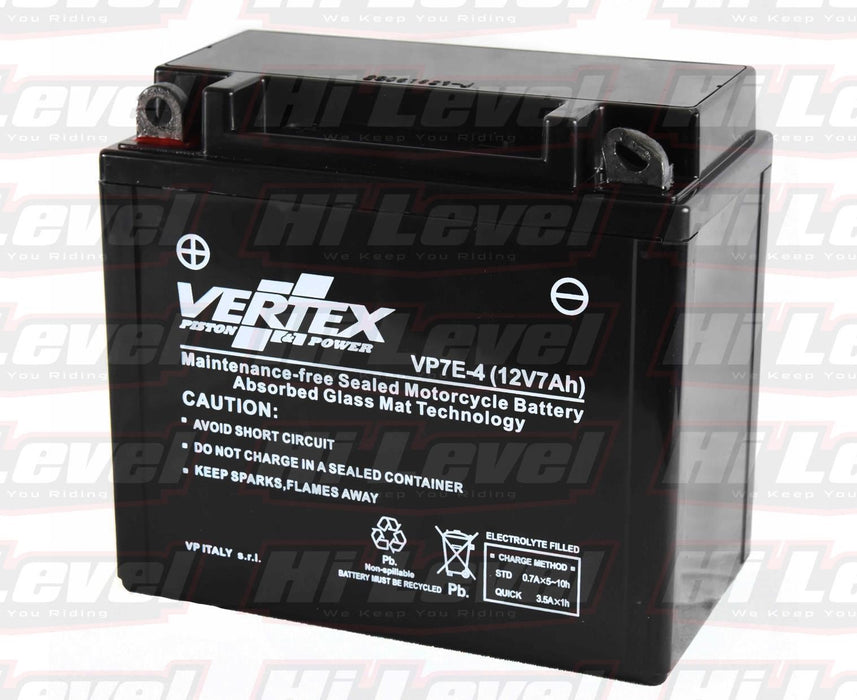 Vertex-Batterie passend für Suzuki GS 125 ESL, Scheibe vorn, Trommel hinten, CB7-A, Baujahr 1990