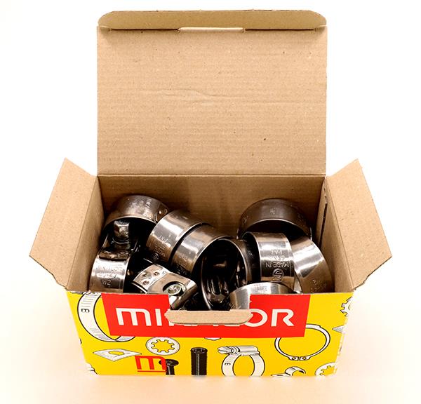 Mikalor 10X Exhaust Clamps 40-43mm Stainless Steel With Zinc Bolt