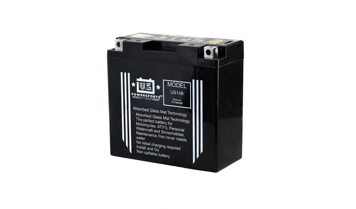 US Powersports Sealed Battery US14B 12v 12AH CCA:175A L:151mm H:144mm W:69mm CT14B-4,B-BS