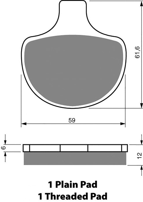 Front Right Goldfren Brake Pad Fits H/Davidson XLH 883 Sportster 1986-1999