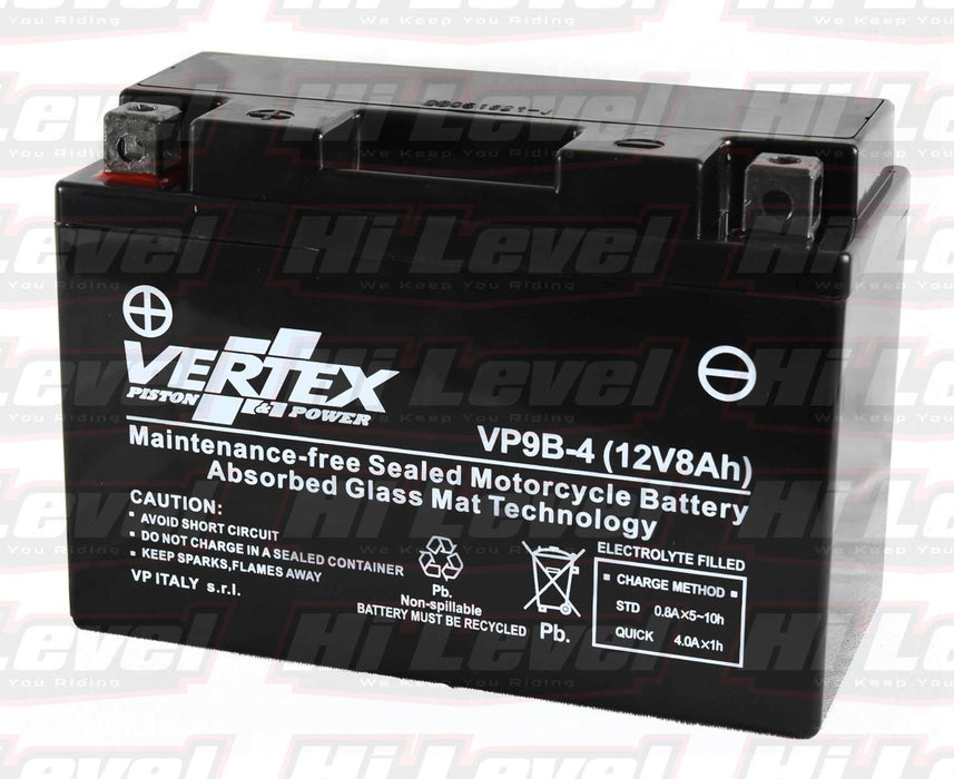 Vertex Motorcycle Battery Fits Yamaha XT 660 Z Tenere 11D9 CT9B-4 2012