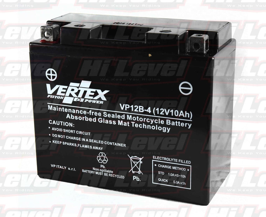 Vertex Motorcycle Battery Fits Ducati 1098 Tricolore CT12B-4 2007
