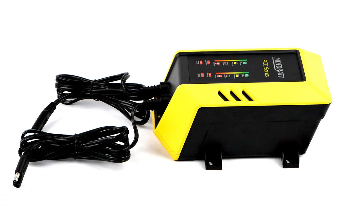 Motobatt PDC2x2A 12V Dual Bank Battery Charger Maintainer AGM GEL Workshop 10 Battery