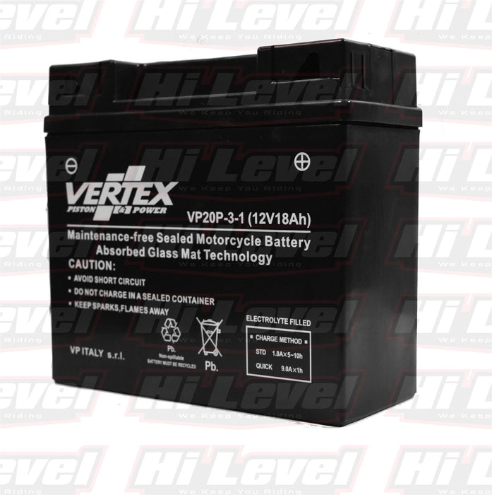 Vertex Motorradbatterie passend für BMW R 900 RT ES18-12v ES18-12v 2005-2010