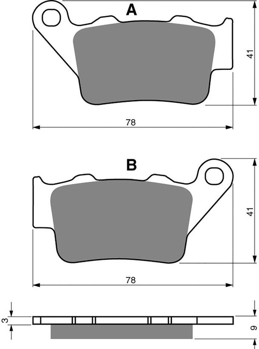 Rear Right Goldfren Brake Pad Fits KTM 640 LC4 Enduro 2003-2006