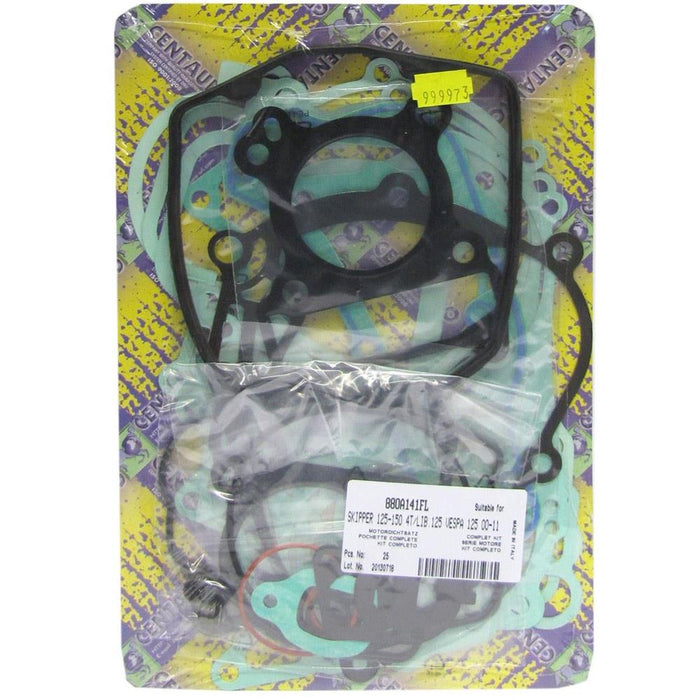 Full Gasket Set Fits 4T Piaggio 125, Vespa 125, Peugeot 125 (Air Cooled Leader Engine)