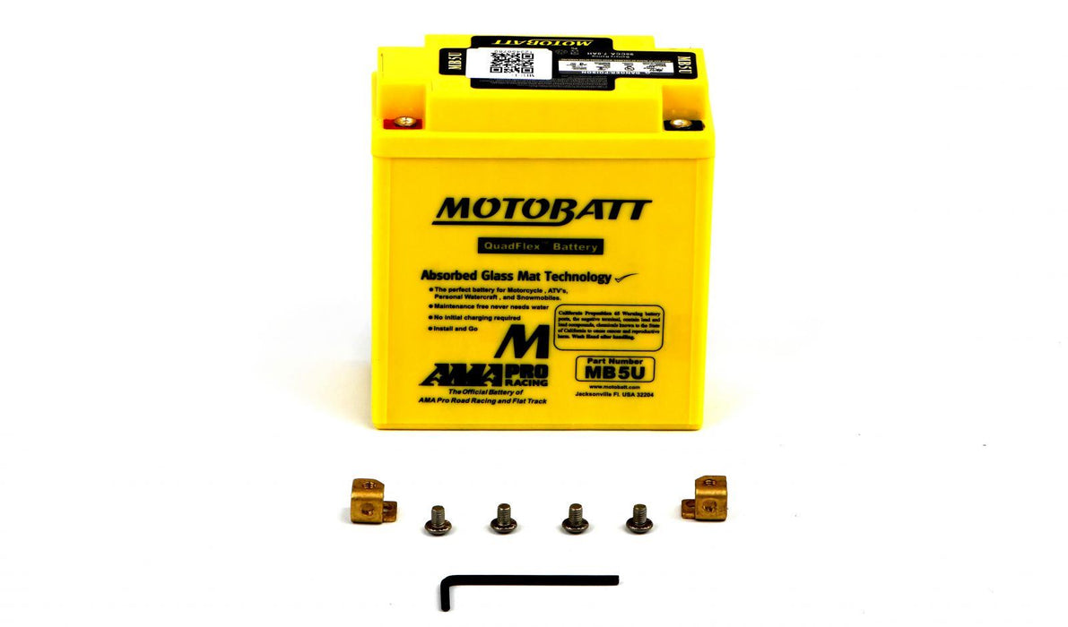 Motobatt Sealed Battery Fits Yamaha YBA 125 Enticer Spain Import MB5U 2005-2006