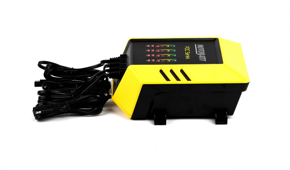 Motobatt PDC4x2A Quad Bank Battery Charger, 9 Stage 2.0A