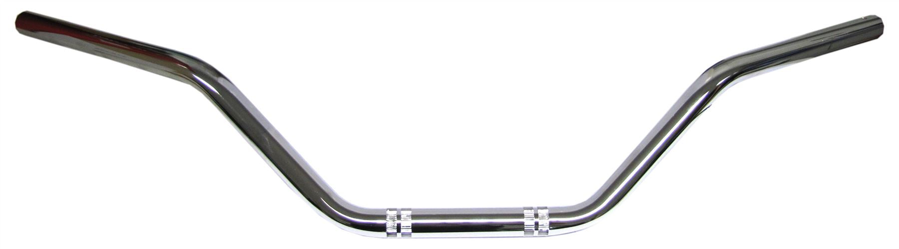 Motorcycle Handlebar Chrome 4.50" Rise OE style fitted to Suzuki GT750