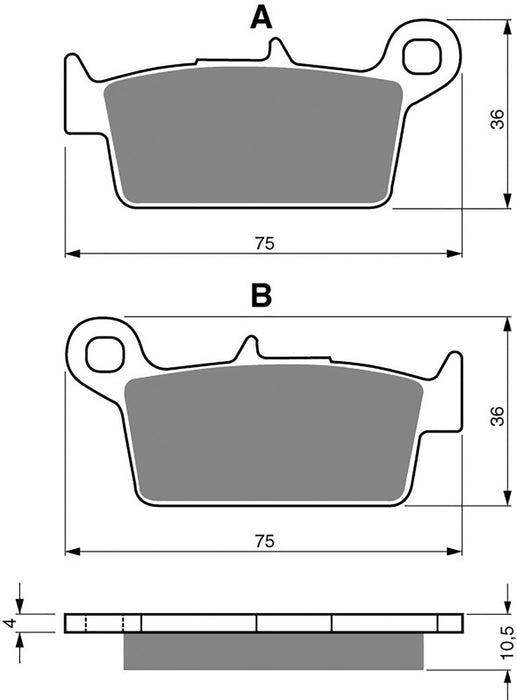 Rear Right Goldfren Brake Pad Fits Honda CR 250 RP 1993