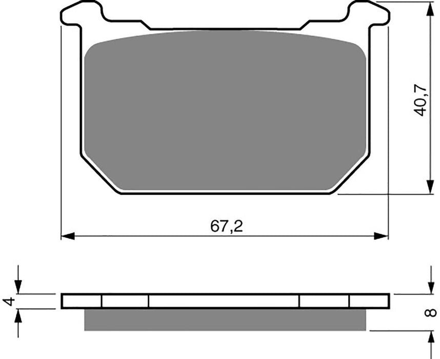 Front Left Goldfren Brake Pad Fits Kawasaki K Z 750 H2 LTD 1981