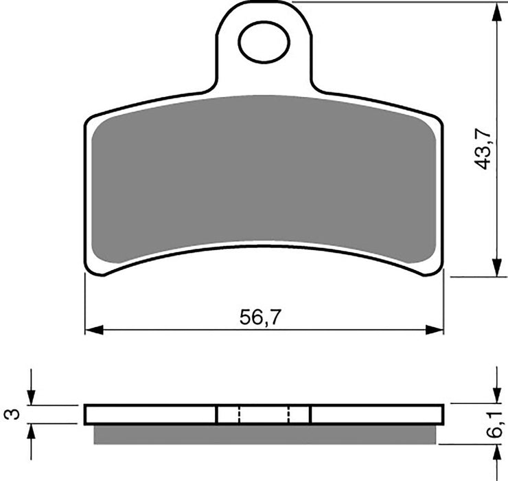 Goldfren-Bremsbelag hinten rechts, passend für Gas Gas TXT 250 Pro 2002–2003