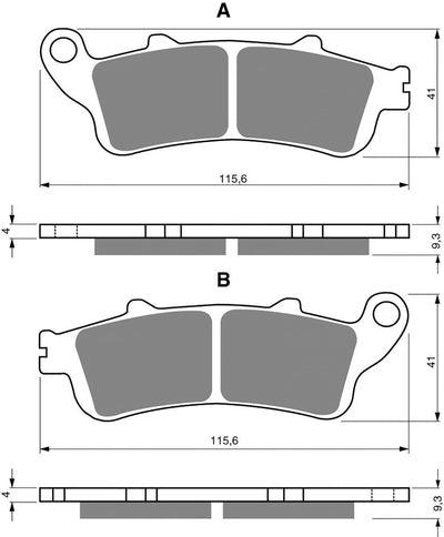 Front Right Goldfren Brake Pad Fits Honda FJS 400 D7 Silverwing 2007