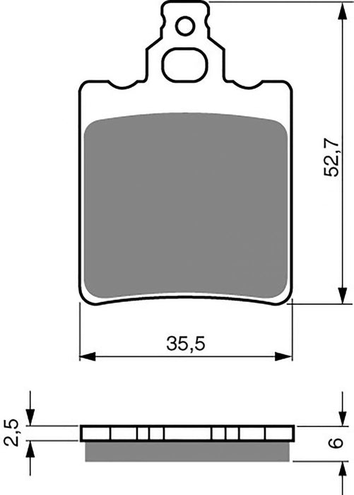 Goldfren-Bremsbelag hinten rechts, passend für Keeway TX 50 2010