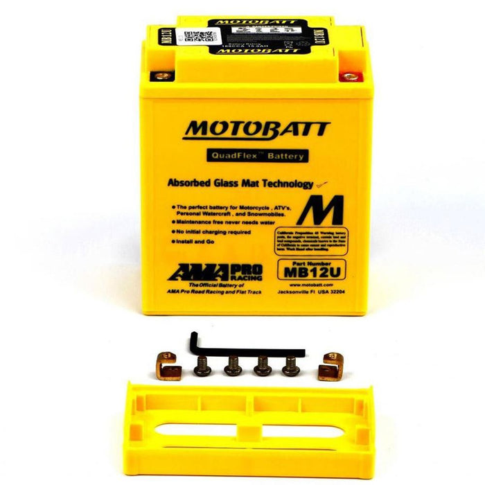 Motobatt-Batterie MB12U 12 V 15 Ah CCA: 160 A YB12AA, L: 134 mm x H: 161 mm x B: 80 mm