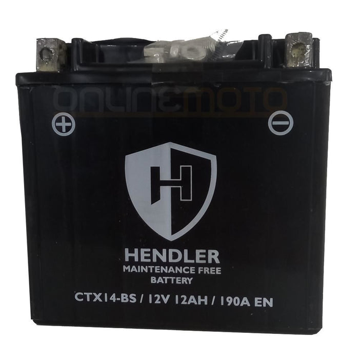 Motorcycle Battery FitsHendler CTX14-BS 12v 12AH CCA:200A L:150mm H:146mm W:87mm