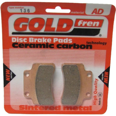Front Right Goldfren Brake Pad Fits Benelli Quattro Nove X 50 2008-2010