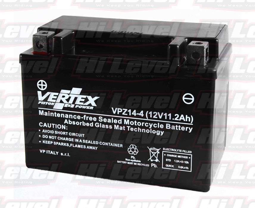 Vertex Motorcycle Battery Fits Benelli TREK 899 CTZ14-S 2007-2010