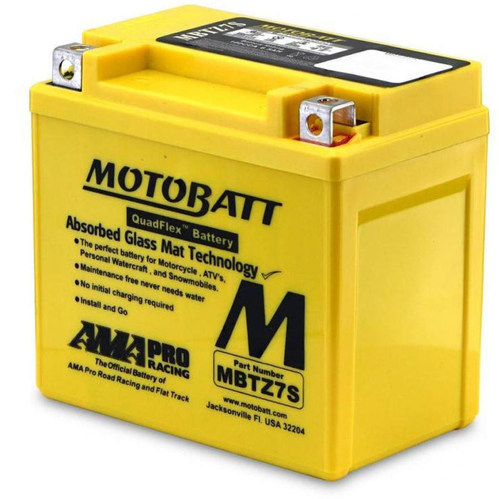 Motobatt Battery MBTZ7S 12v 6AH CCA:100A L:114mm x H:107mm x W:70mm