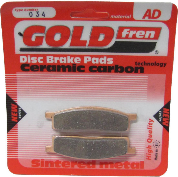 Front Right Goldfren Brake Pad Fits Yamaha YZ 80 LWL Large Wheel 1999 – motorcycle part available from UK stock
