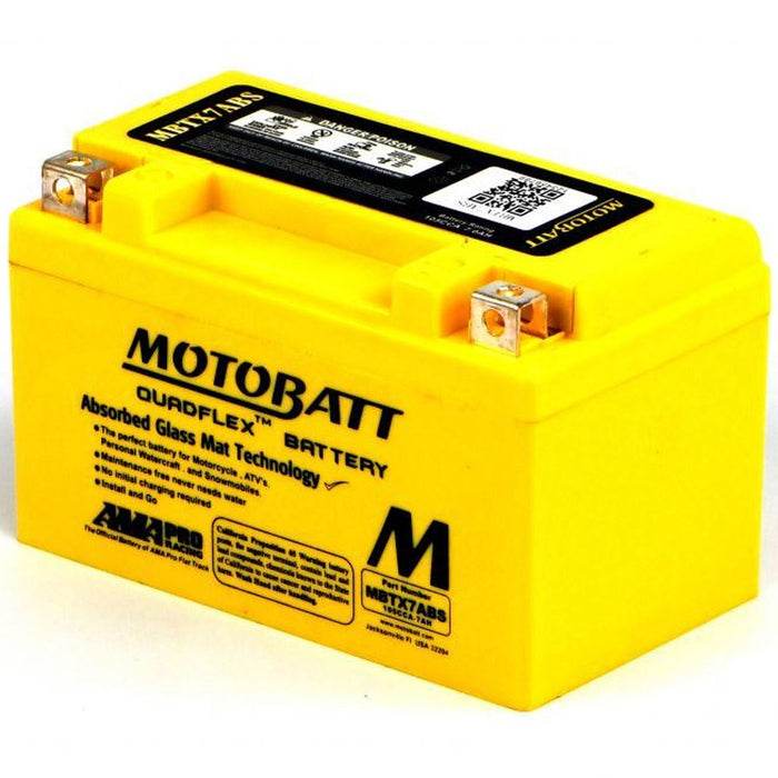 Motobatt Battery MBTX7ABS 12v 7AH CCA:105A YTX7ABS L:151mm x H:95mm x W:87mm