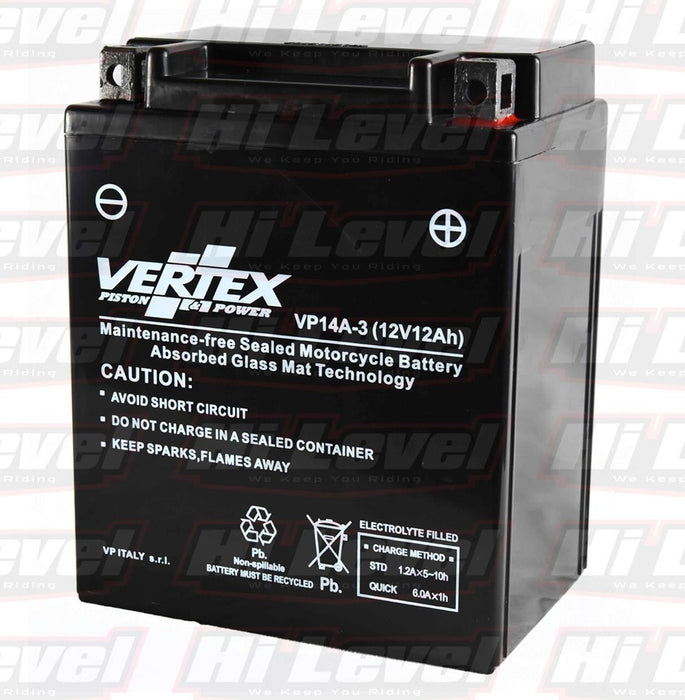 Vertex Motorcycle Battery Fits Benelli 304 CB14L-A2 1983