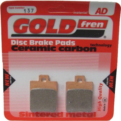 Front Right Goldfren Brake Pad Fits Vespa S 125 4T 2007-2010